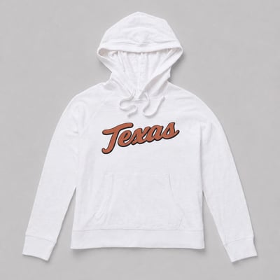 Texas Longhorns FAHERTY Women's Sunwashed Slub Hoodie - White