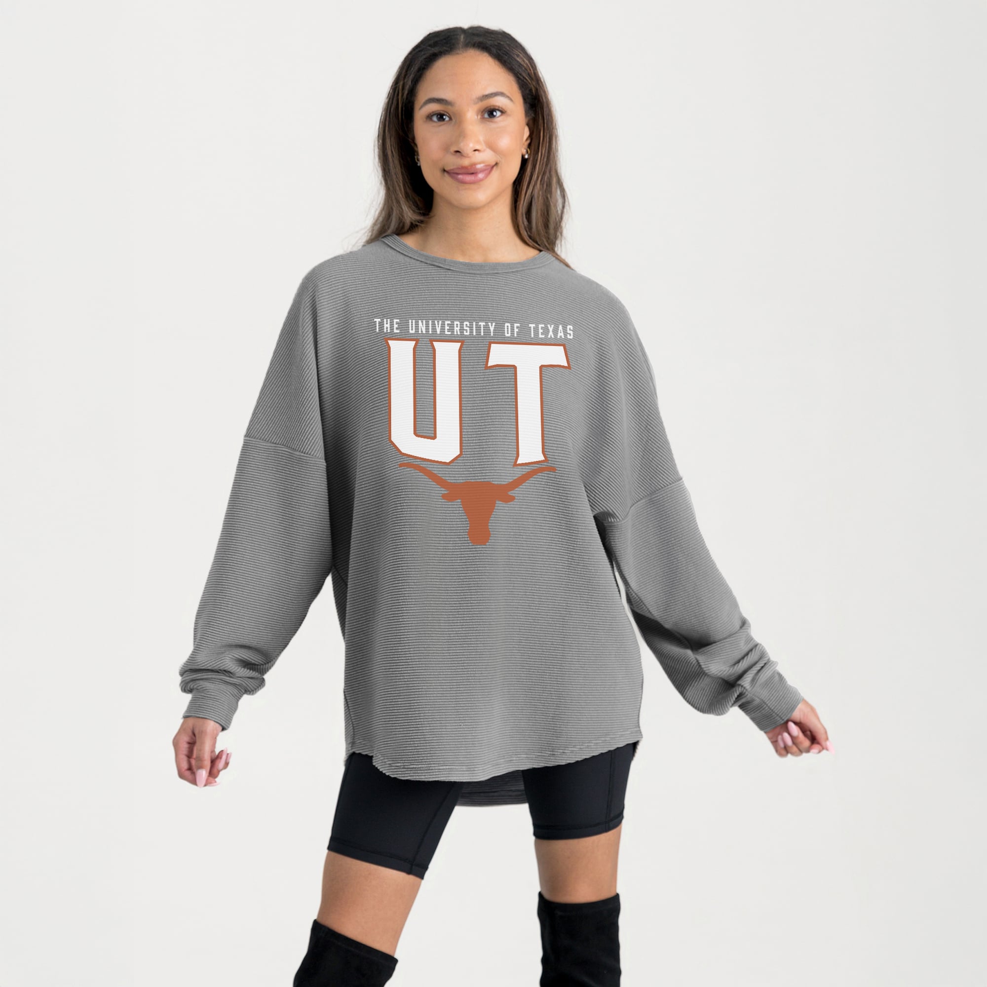 Gameday Couture Women's Pure Motion Corded Sweatshirt Gray