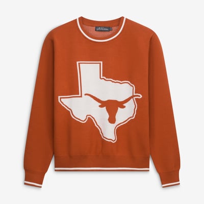  Texas Longhorns Gameday Social Women's Intarsia Mascot Sweater - Texas Orange