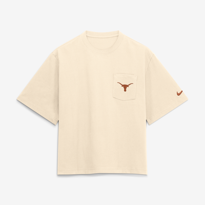  Texas Longhorns Nike Women's Pocket Boxy T-Shirt - Natural