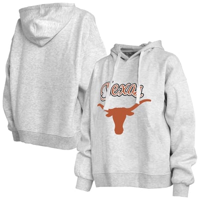  Texas Longhorns Pressbox Women's Janise Pullover Hoodie - Heather Gray