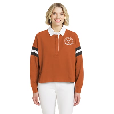  Texas Longhorns WEAR by Erin Andrews Women's Rugby Shirt - Texas Orange