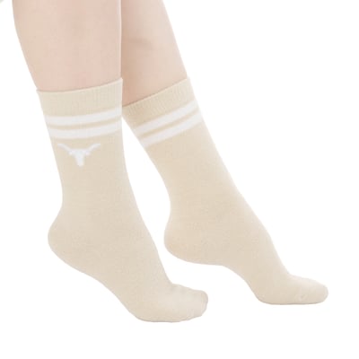 Texas Longhorns ZooZatz Women's Victory Plush Socks - Cream