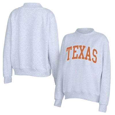 Texas Longhorns ZooZatz Women's Team Arch Mock Neck Sweatshirt - Gray