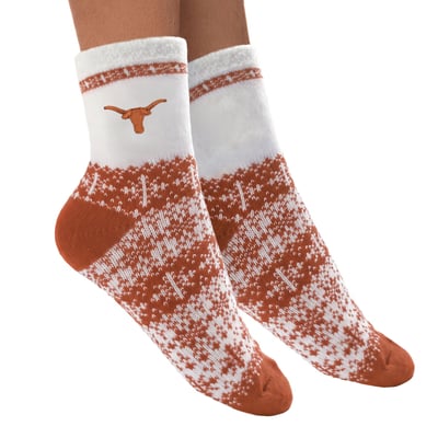 Texas Longhorns ZooZatz Women's Holiday Quarter-Length Socks
