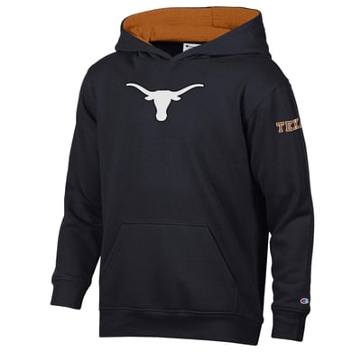  Texas Longhorns Champion Youth Fleece Hoodie - Black