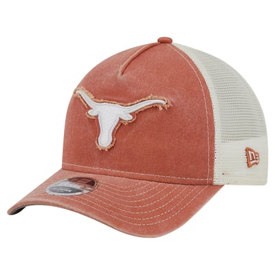 Texas Longhorns New Era Youth 9Forty A-Frame M-Crown Retro Adjustable Trucker Hat - Texas Orange