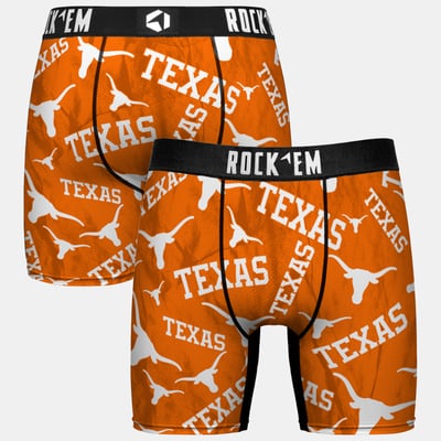  Texas Longhorns Rock Em Youth All Over Logo Boxer Briefs - Texas Orange