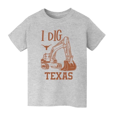 Texas Longhorns Vive La Fete Youth Excavator T-Shirt - Gray