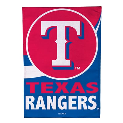  Texas Rangers 12.5" x 28" Color Wave Double-Sided Burlap Garden Flag