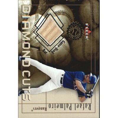 2001 Fleer Authority Diamond Cuts Memorabilia #70 Rafael Palmeiro Bat/800