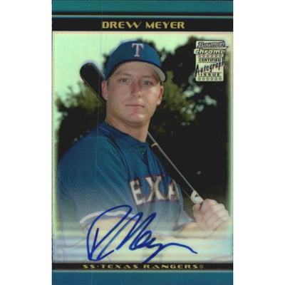 2002 Bowman Chrome Draft Refractors #173 Drew Meyer AU