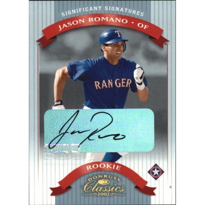2002 Donruss Classics Significant Signatures #143 Jason Romano ROO/500