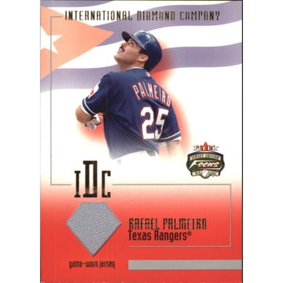 2002 Fleer Focus JE Intl Diamond Co. Game Used #5 Rafael Palmeiro Jsy