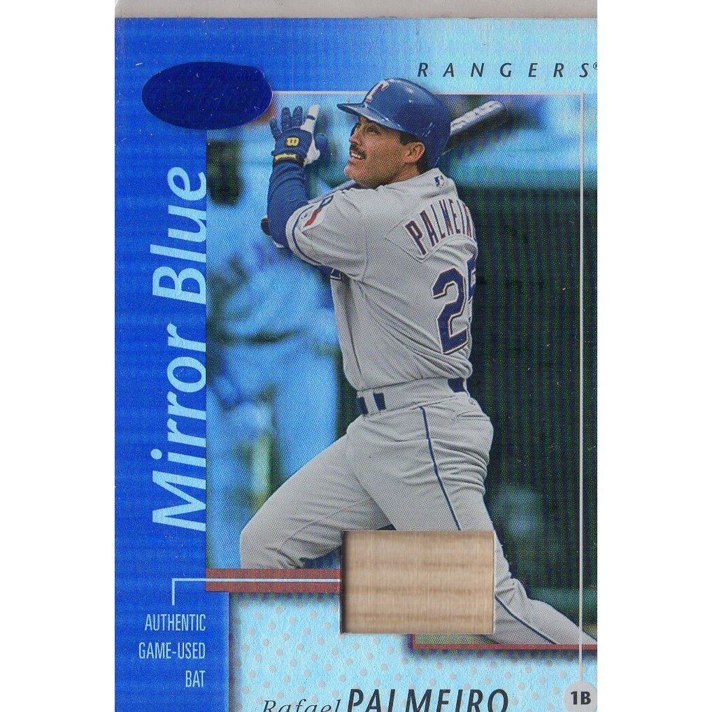 2002 Leaf Certified Mirror Blue #122 Rafael Palmeiro Bat