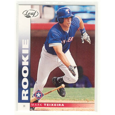 2002 Leaf #179 Mark Teixeira ROO