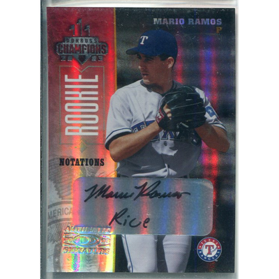 2003 Donruss Champions Autographs Notation #261 Mario Ramos/25