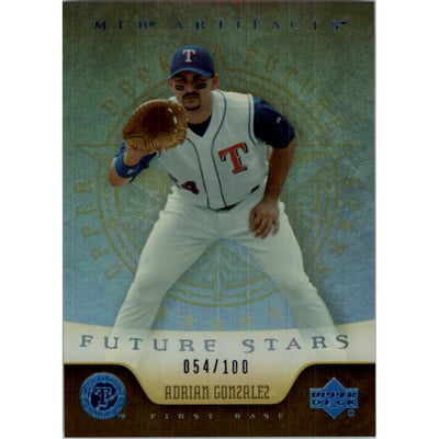 2005 Artifacts Rainbow Blue #103 Adrian Gonzalez FS