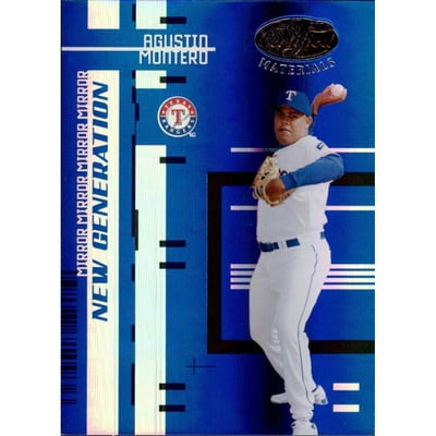 2005 Leaf Certified Materials Mirror Blue #202 Agustin Montero NG