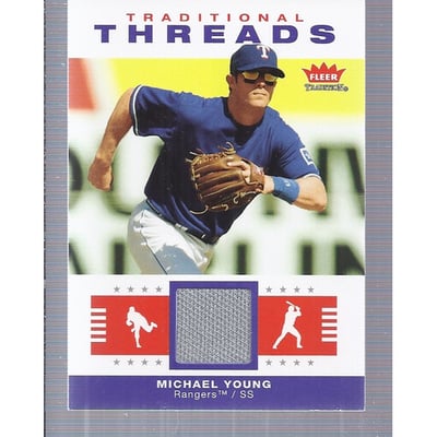2006 Fleer Tradition Traditional Threads #MY Michael Young Jsy