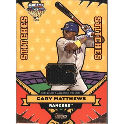 2006 Topps Update All Star Stitches #GM Gary Matthews Jr. Jsy
