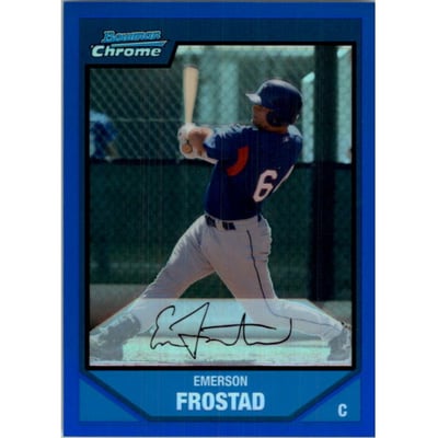 2007 Bowman Chrome Prospects Blue Refractors #BC215 Emerson Frostad