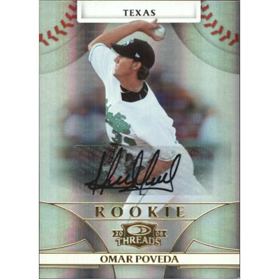 2008 Donruss Threads Signatures Gold #148 Omar Poveda/100