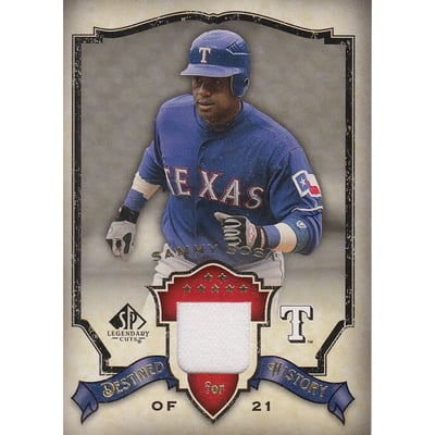 2008 SP Legendary Cuts Destined for History Memorabilia #DHSS Sammy Sosa