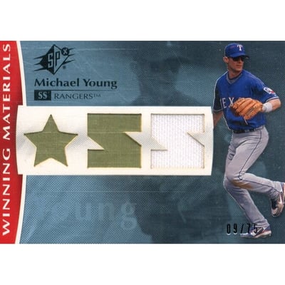 2008 SPx Winning Materials Position 75 #MY Michael Young
