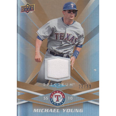 2009 Upper Deck Spectrum Gold Jersey #96 Michael Young Jsy