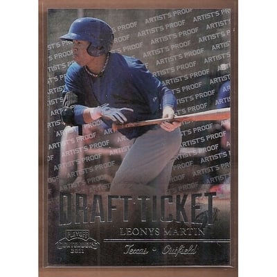 2011 Playoff Contenders Draft Ticket Artist's Proof #DT94 Leonys Martin