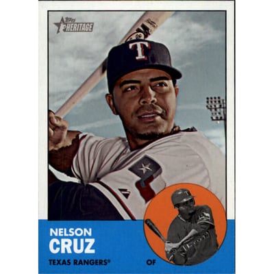 2012 Topps Heritage #468A Nelson Cruz SP