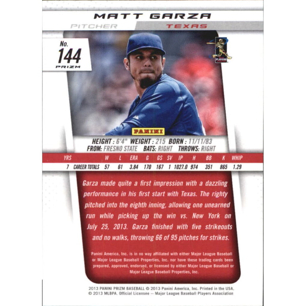 2013 Panini Prizm Prizms Green #144 Matt Garza