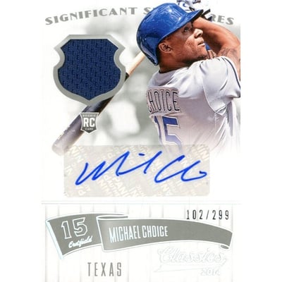 2014 Classics Significant Signatures Jerseys Silver #90 Michael Choice/299