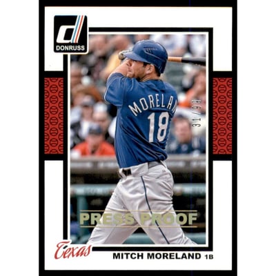 2014 Donruss Press Proofs Gold #158 Mitch Moreland