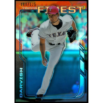 2014 Finest Blue Refractors #38 Yu Darvish