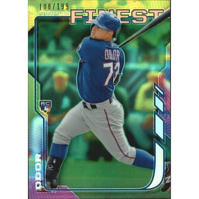 2014 Finest Green Refractors #40 Rougned Odor