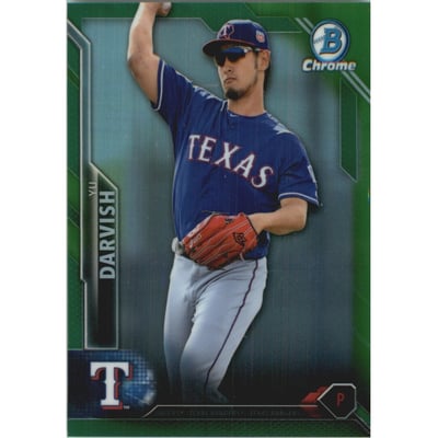 2016 Bowman Chrome Green Refractors #47 Yu Darvish