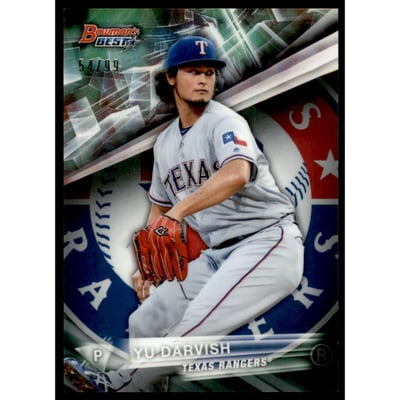 2016 Bowman's Best Green Refractors #48 Yu Darvish