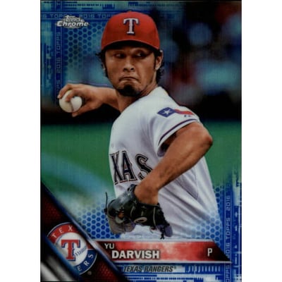 2016 Topps Chrome Blue Refractors #20 Yu Darvish