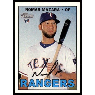 2016 Topps Heritage Gum Stained Back #704 Nomar Mazara