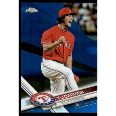 2017 Topps Chrome Blue Refractors #107 Yu Darvish