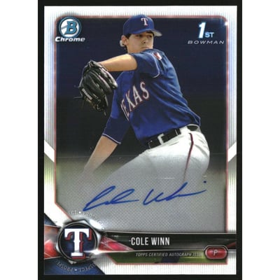 2018 Bowman Chrome Draft Autographs #CDAEH Ethan Hankins