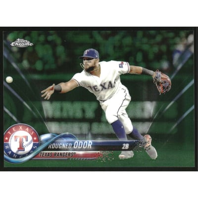 2018 Topps Chrome Green Refractors #81 Rougned Odor