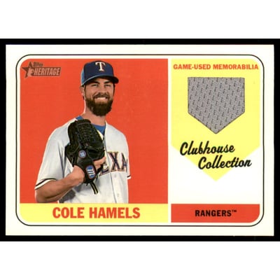 2018 Topps Heritage Clubhouse Collection Relics #CCRCH Cole Hamels