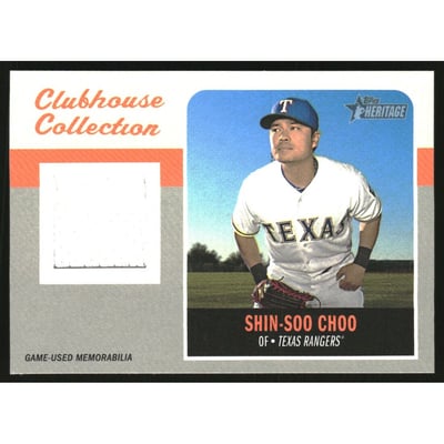 2019 Topps Heritage Clubhouse Collection Relics #CCRSC Shin-Soo Choo