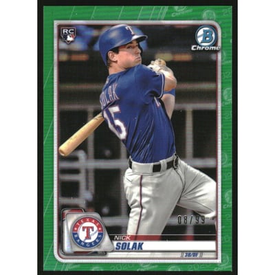 2020 Bowman Chrome Green Refractors #98 Nick Solak