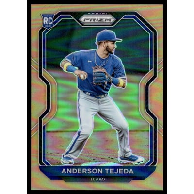 2021 Panini Prizm Prizms Neon Orange #9 Anderson Tejeda