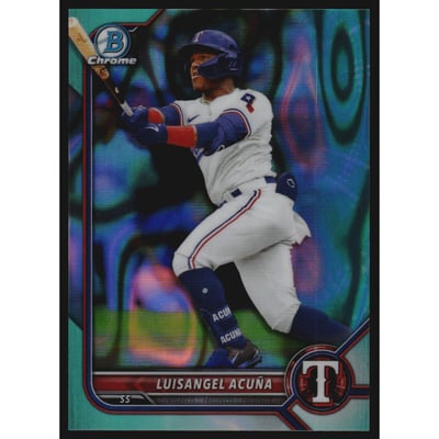 2022 Bowman Chrome Draft Aqua Lava Refractors #BDC159 Luisangel Acuna
