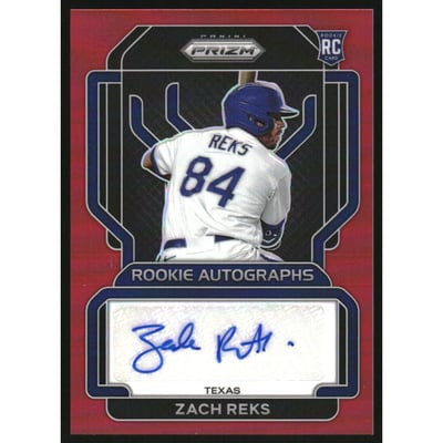 2022 Panini Prizm Rookie Autographs Prizms Red #71 Zach Reks